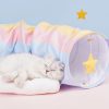 Petshub-ZEZE Rainbow Cat Tunnel With Cushion Bed-5(1)