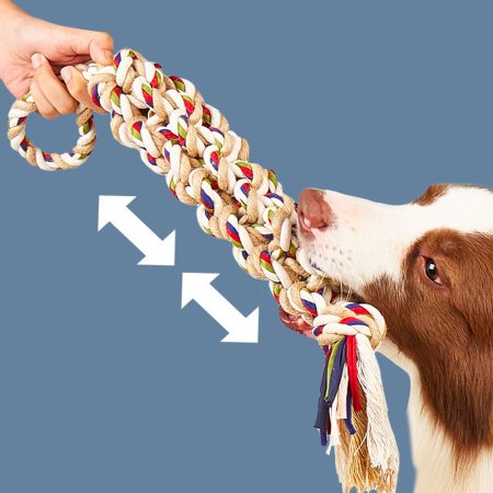 Petshub-FOFOS Hemp Ball Dog Toy Rope-2